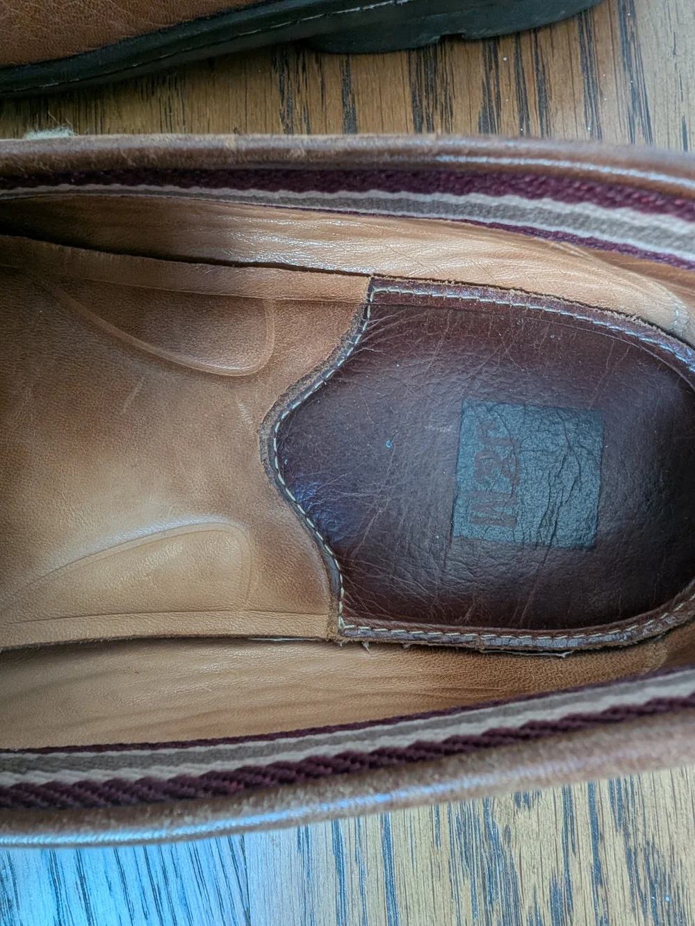 Johnston & Murphy Men’s 9.5 M Brown Leather Penny Loafer Drivers Brazil 20-2690